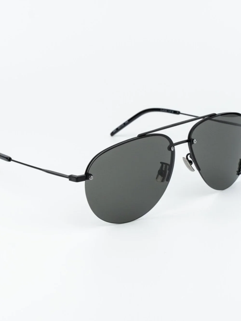 Saint Laurent Men Sunglasses Matte Black Pilot CLASSIC11/F M 005 NEW AUTHENTIC